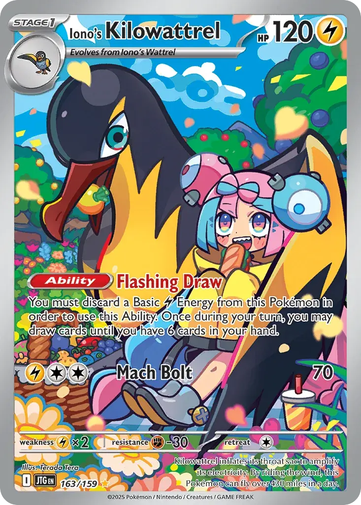 Iono's Kilowattrel Journey Together Pokemon card