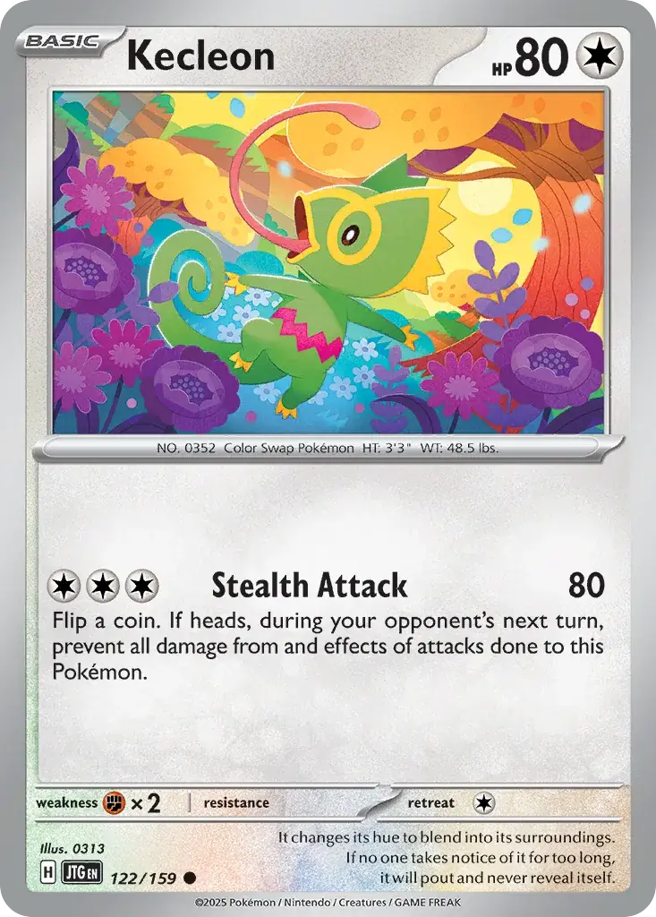 Kecleon Journey Together Pokemon card