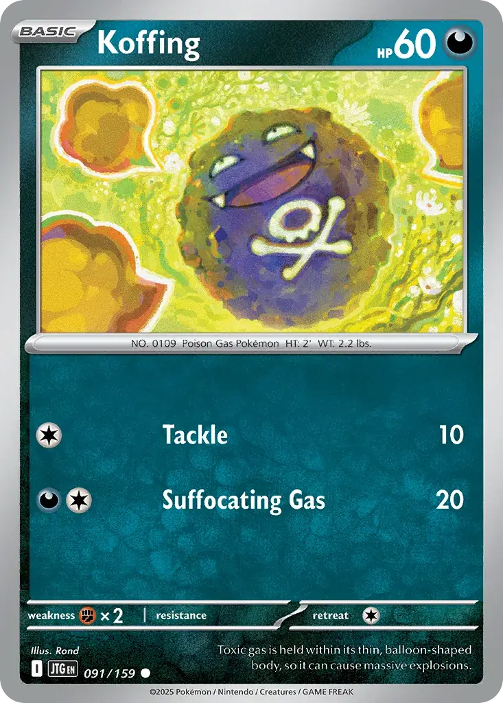 Koffing Journey Together Pokemon card