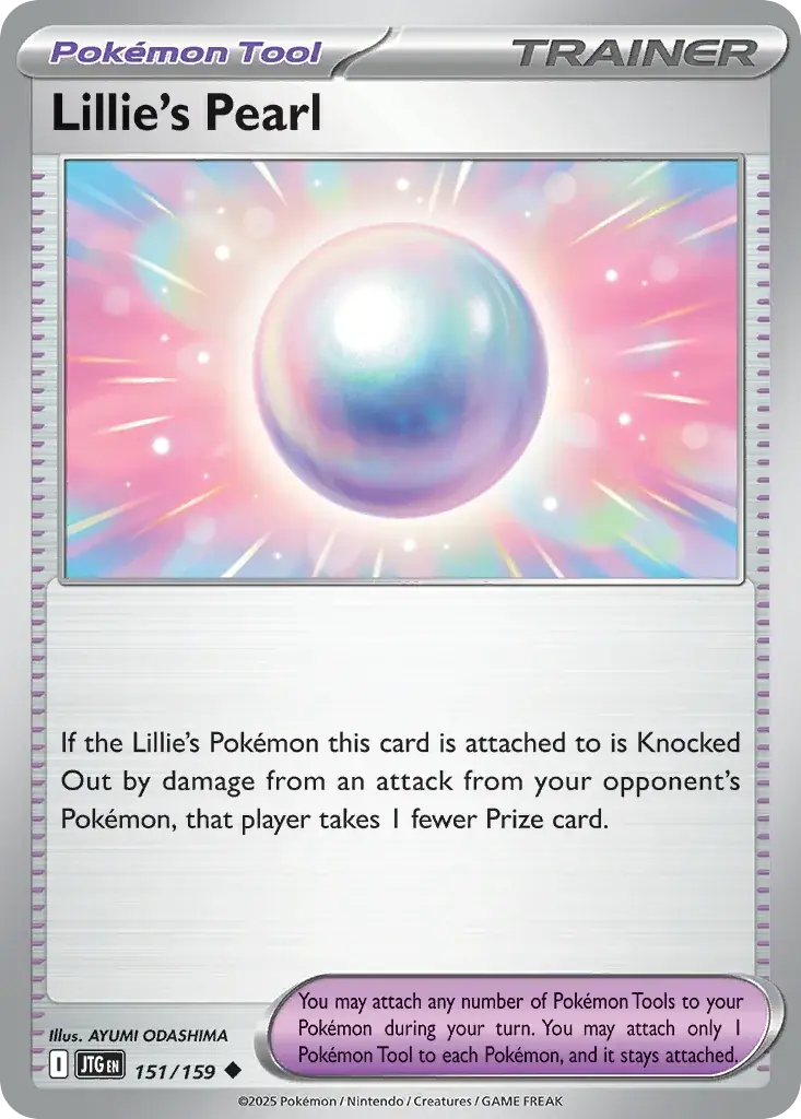 Lillie's Pearl Journey Together Pokemon card