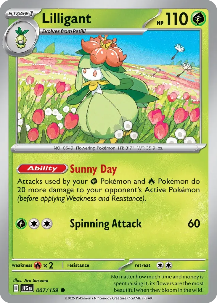 Lilligant Journey Together Pokemon card
