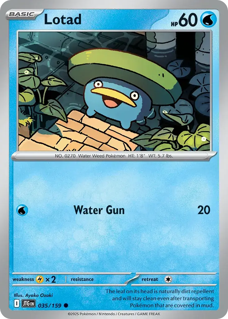 Lotad Journey Together Pokemon card