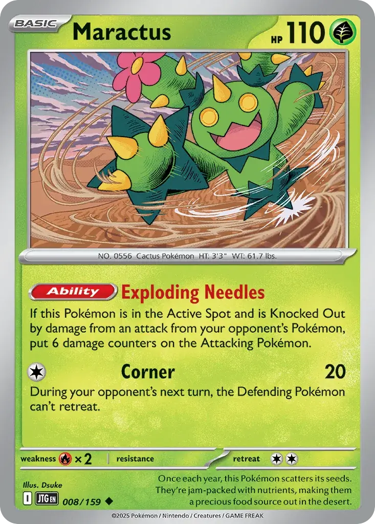 Maractus Journey Together Pokemon card