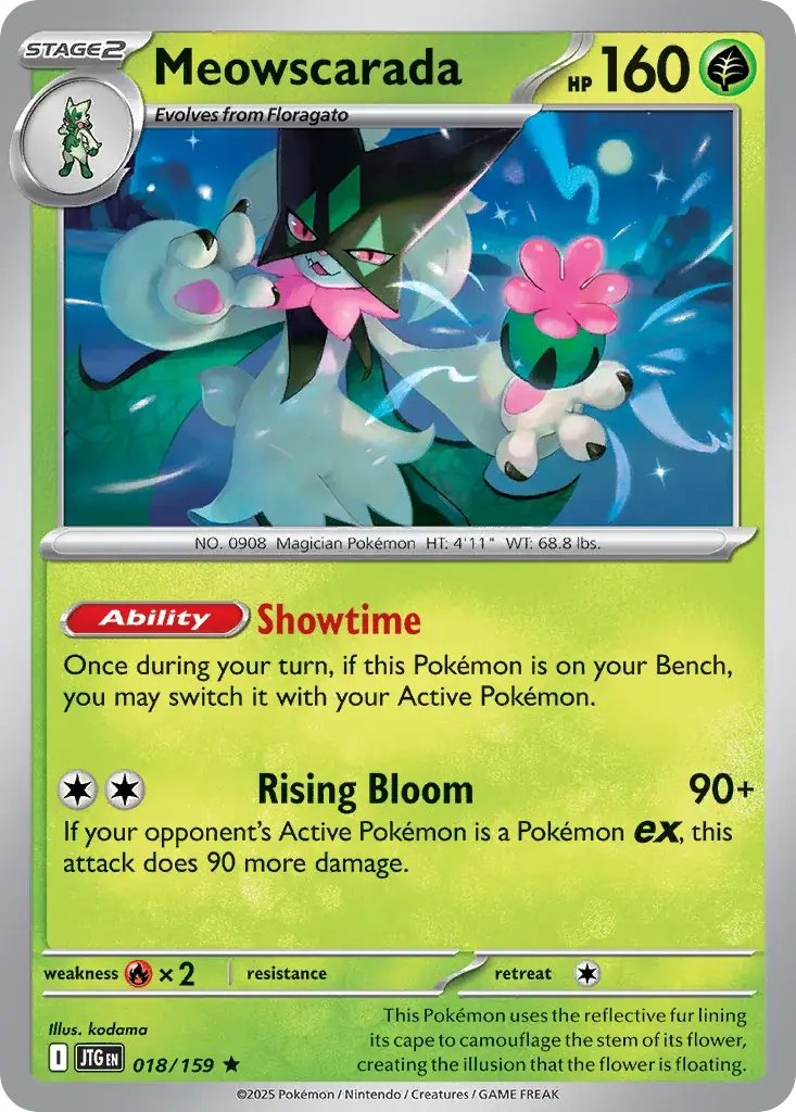 Meowscarada Journey Together Pokemon card