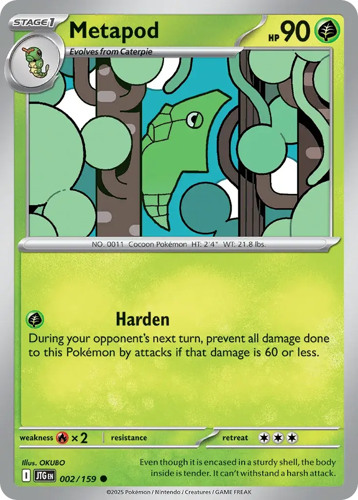 Metapod Journey Together Pokemon card