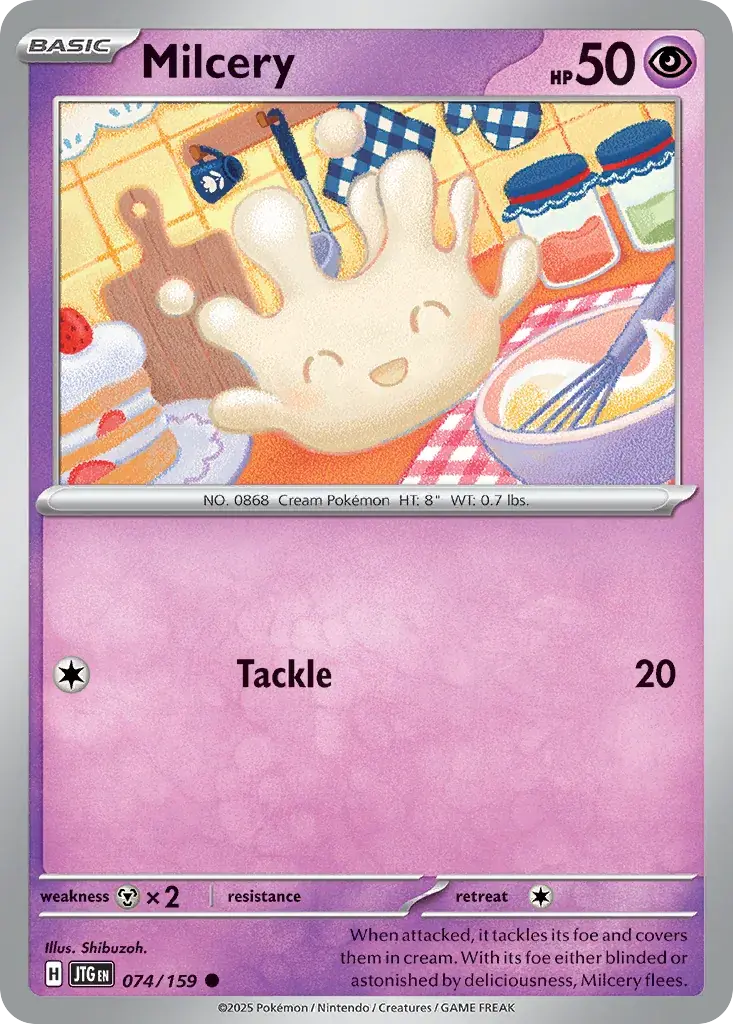 Milcery Journey Together Pokemon card