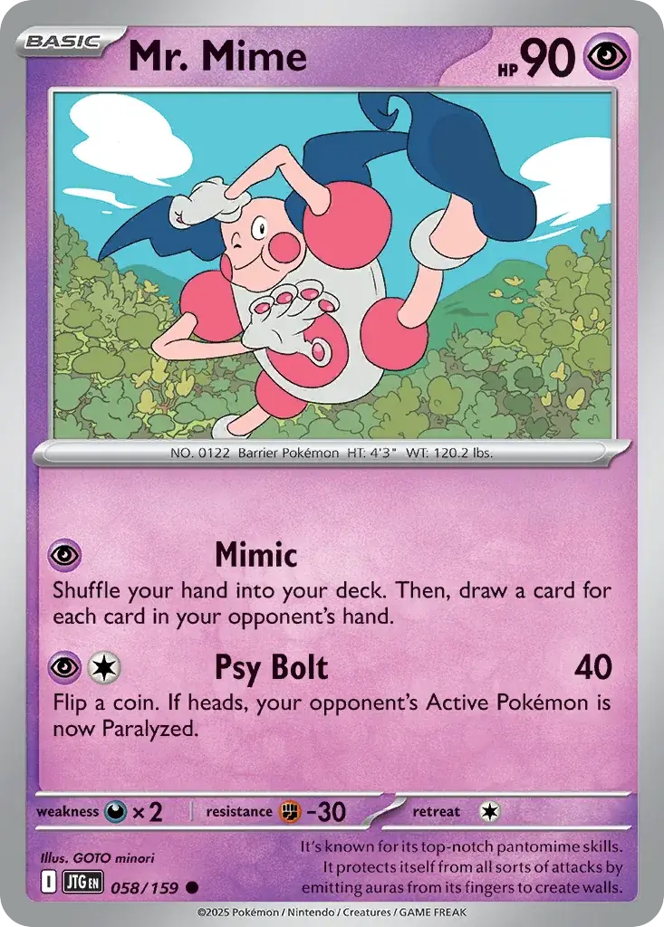 Mr. Mime Journey Together Pokemon card