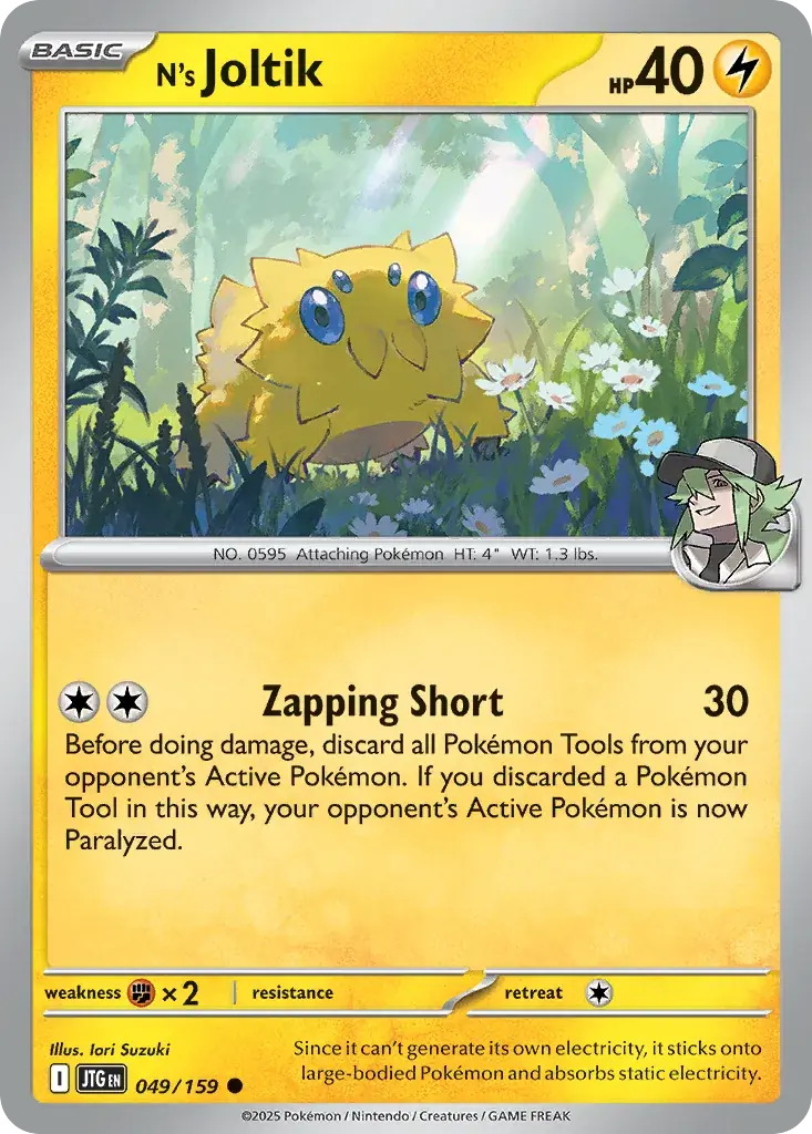 N's Joltik Journey Together Pokemon card