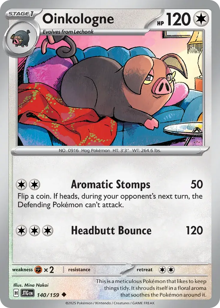 Oinkologne Journey Together Pokemon card