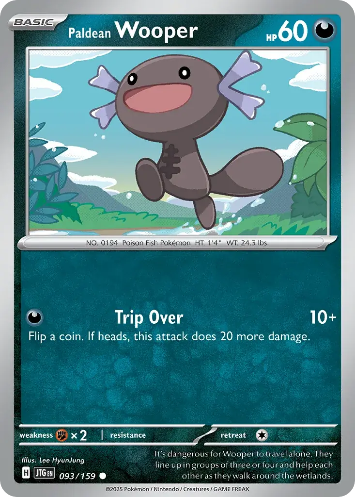 Paldean Wooper Journey Together Pokemon card