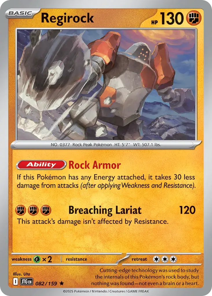 Regirock Journey Together Pokemon card