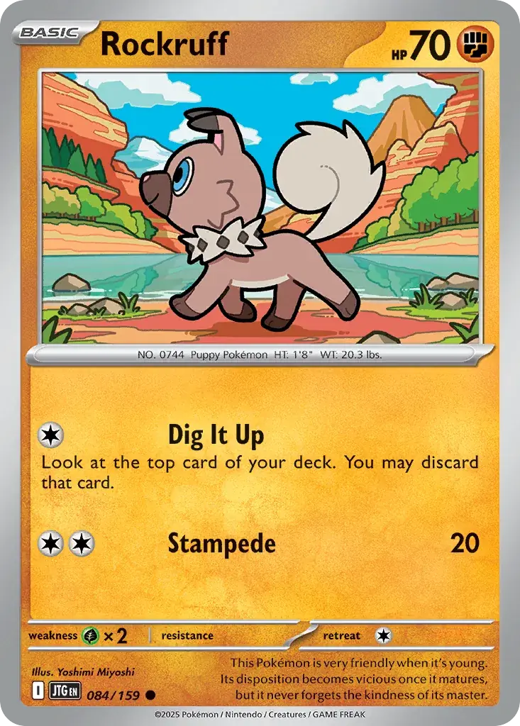 Rockruff Journey Together Pokemon card