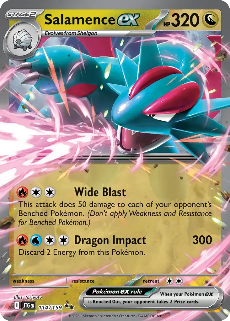 Salamence ex Journey Together Pokemon card