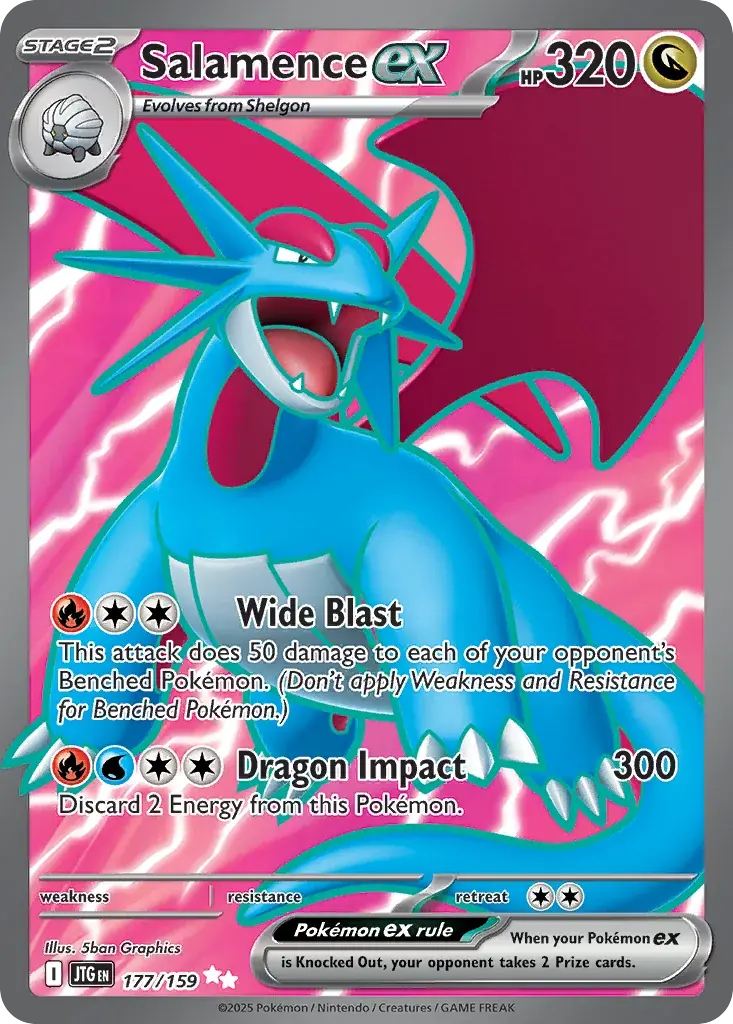 Salamence ex Journey Together Pokemon card