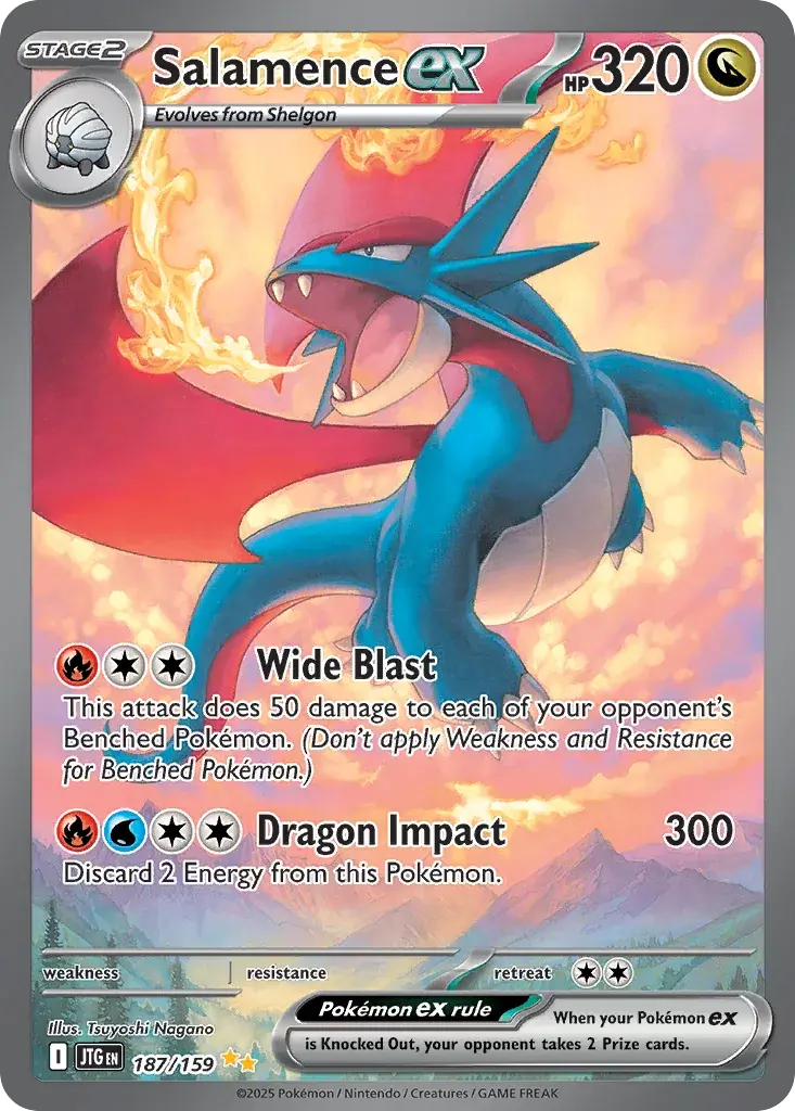 Salamence ex Journey Together Pokemon card