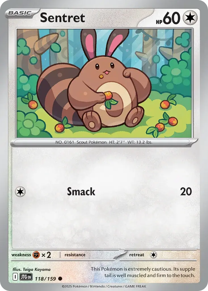 Sentret Journey Together Pokemon card