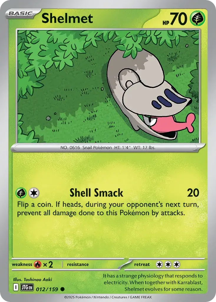 Shelmet Journey Together Pokemon card