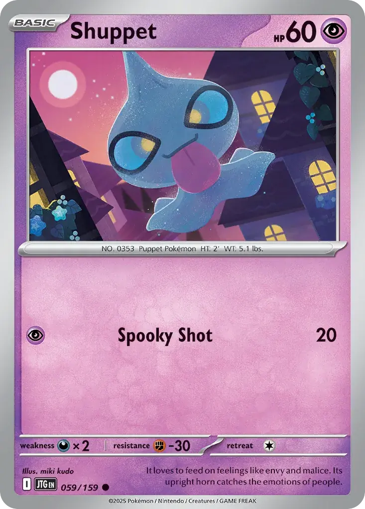 Shuppet Journey Together Pokemon card