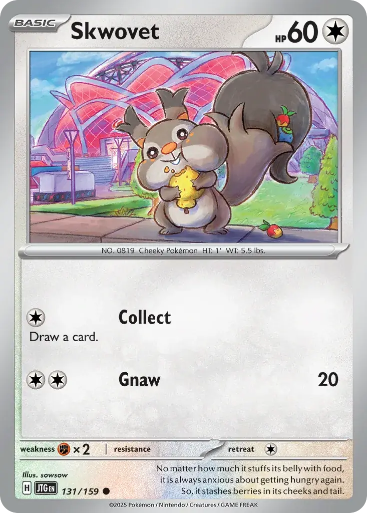 Skwovet Journey Together Pokemon card