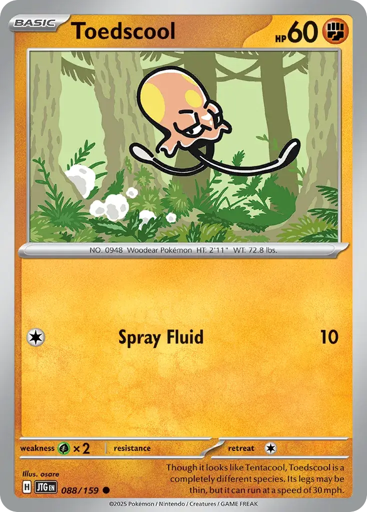 Toedscool Journey Together Pokemon card