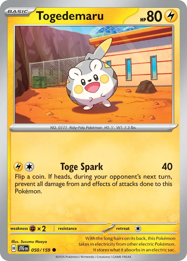Togedemaru Journey Together Pokemon card