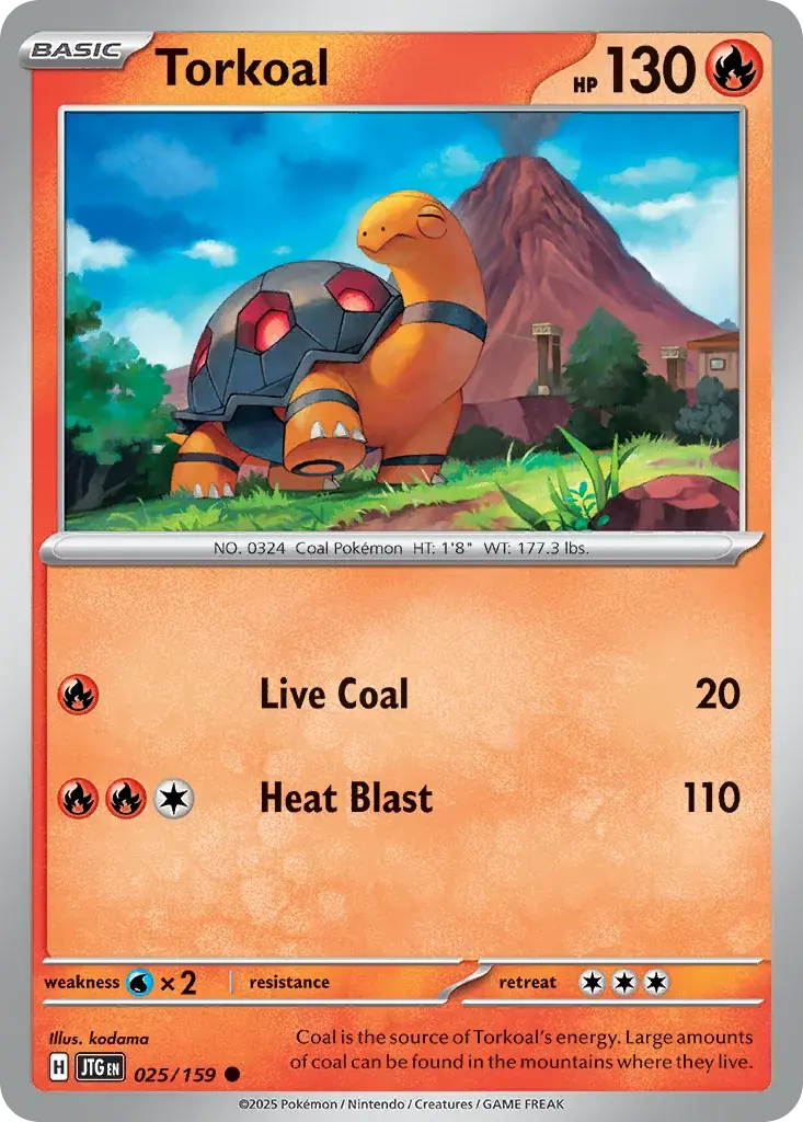 Torkoal Journey Together Pokemon card