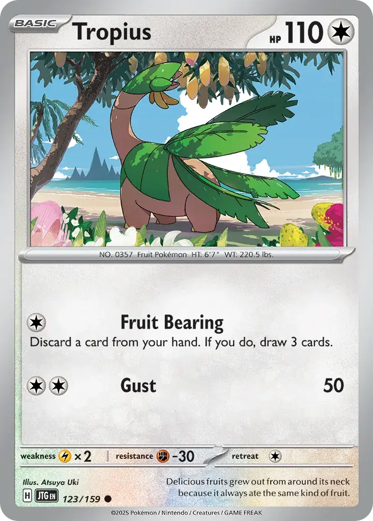 Tropius Journey Together Pokemon card
