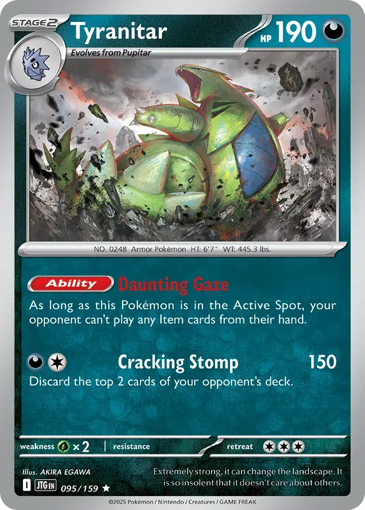 Tyranitar Journey Together Pokemon card