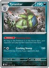 Tyranitar Journey Together Pokemon card