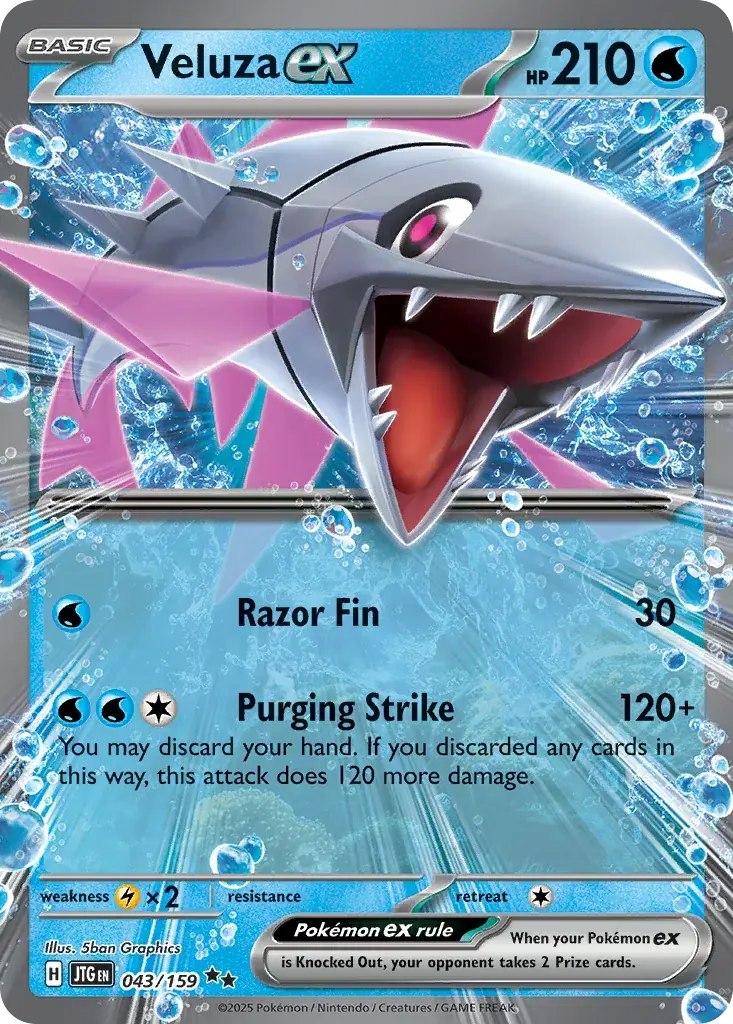 Veluza ex Journey Together Pokemon card