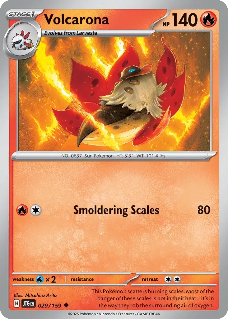 Volcarona Journey Together Pokemon card