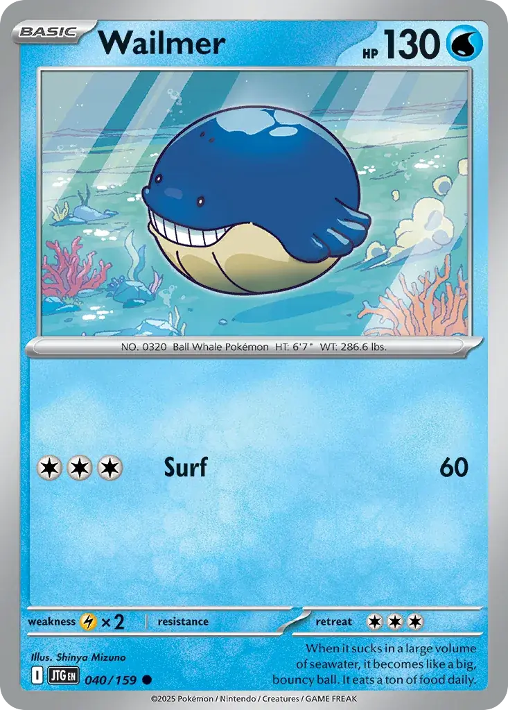 Wailmer Journey Together Pokemon card