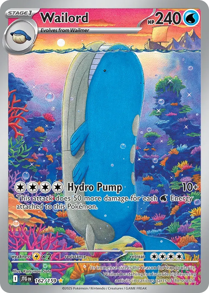 Wailord Journey Together Pokemon card