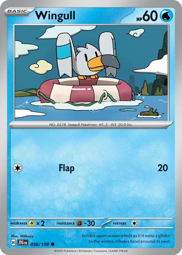 Wingull Journey Together Pokemon card
