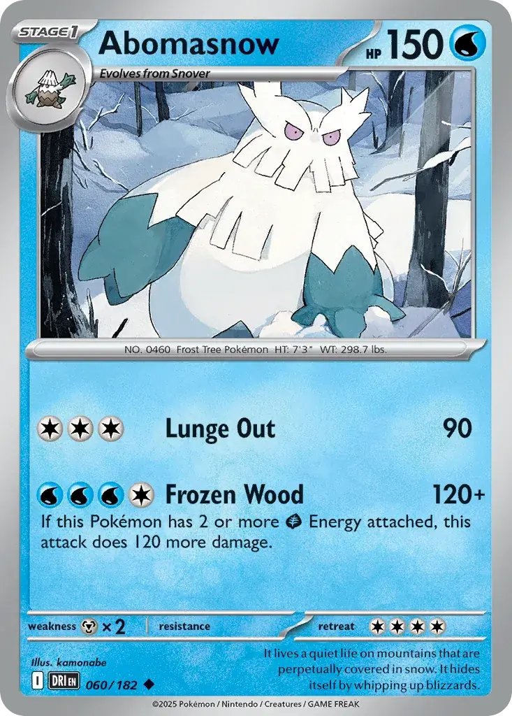 Abomasnow Destined Rivals Pokemon card