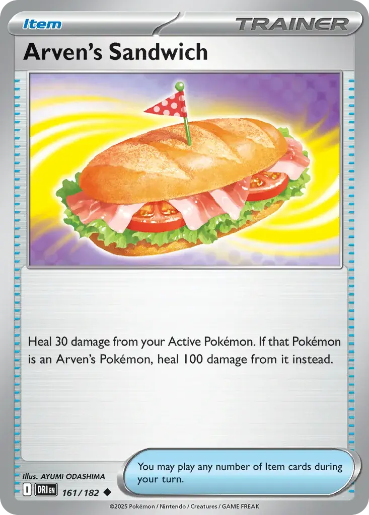 Arven's Sandwich Destined Rivals Pokemon card