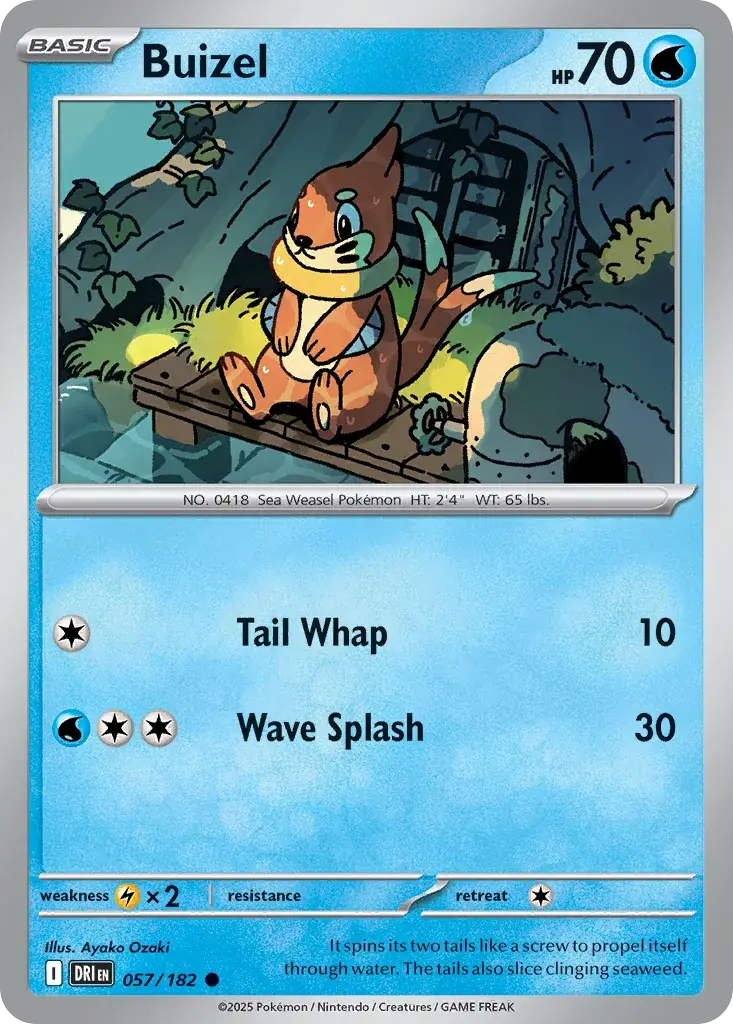 Buizel Destined Rivals Pokemon card