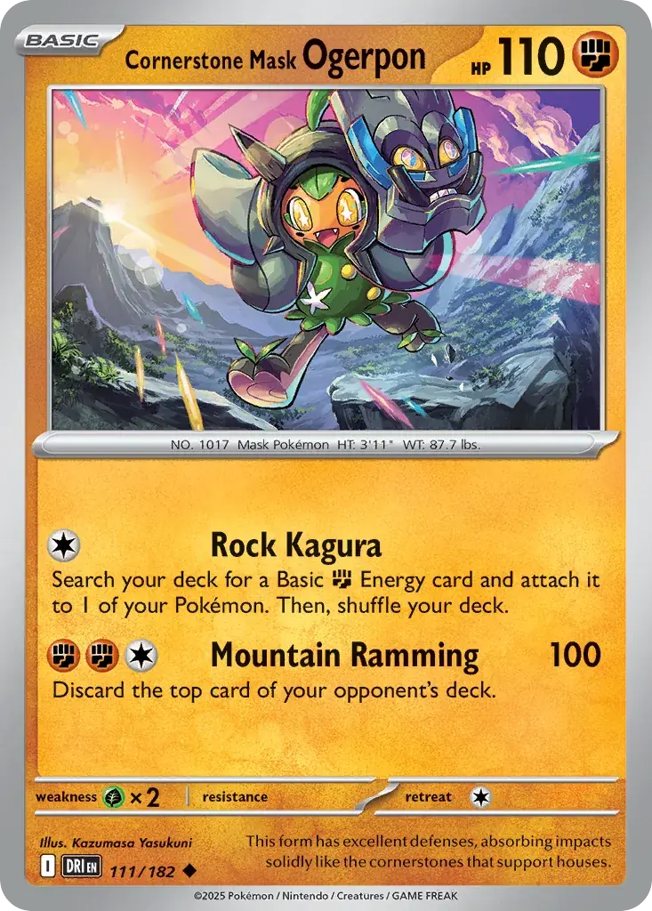 Cornerstone Mask Ogerpon Destined Rivals Pokemon card