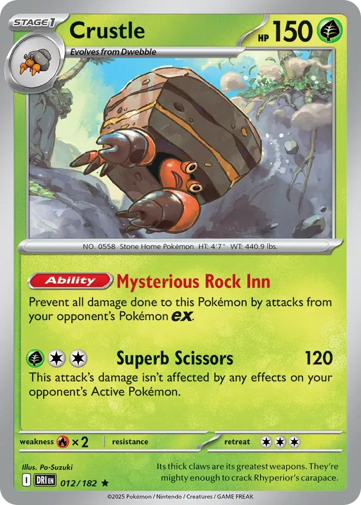 Crustle Destined Rivals Pokemon card