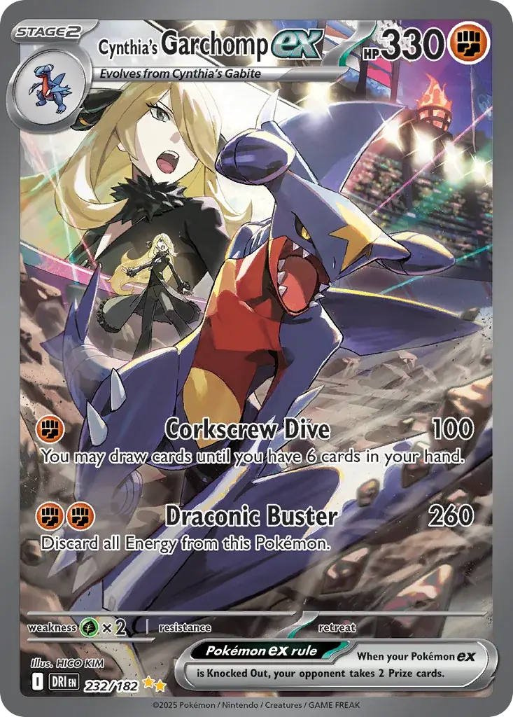 Cynthia's Garchomp ex Destined Rivals Pokemon card
