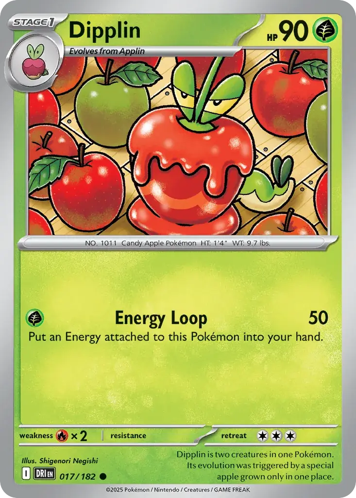 Dipplin Destined Rivals Pokemon card