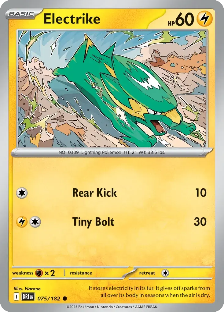 Electrike Destined Rivals Pokemon card