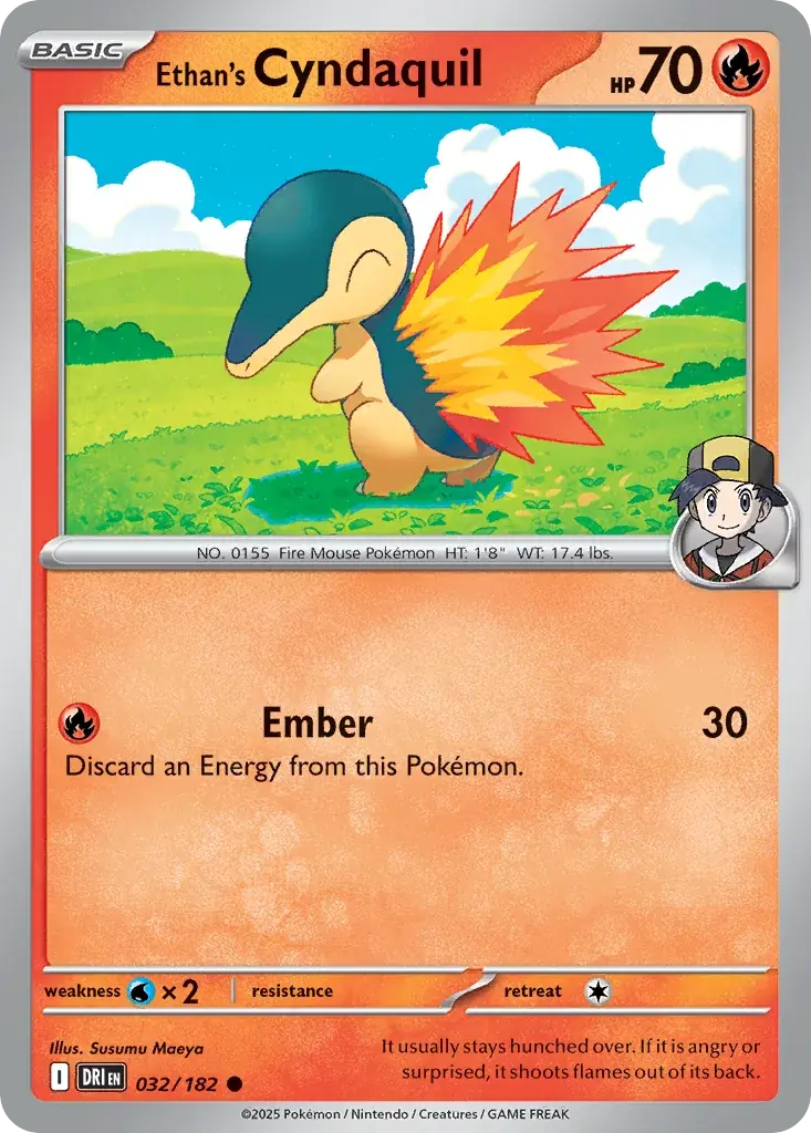 Ethan's Cyndaquil Destined Rivals Pokemon card