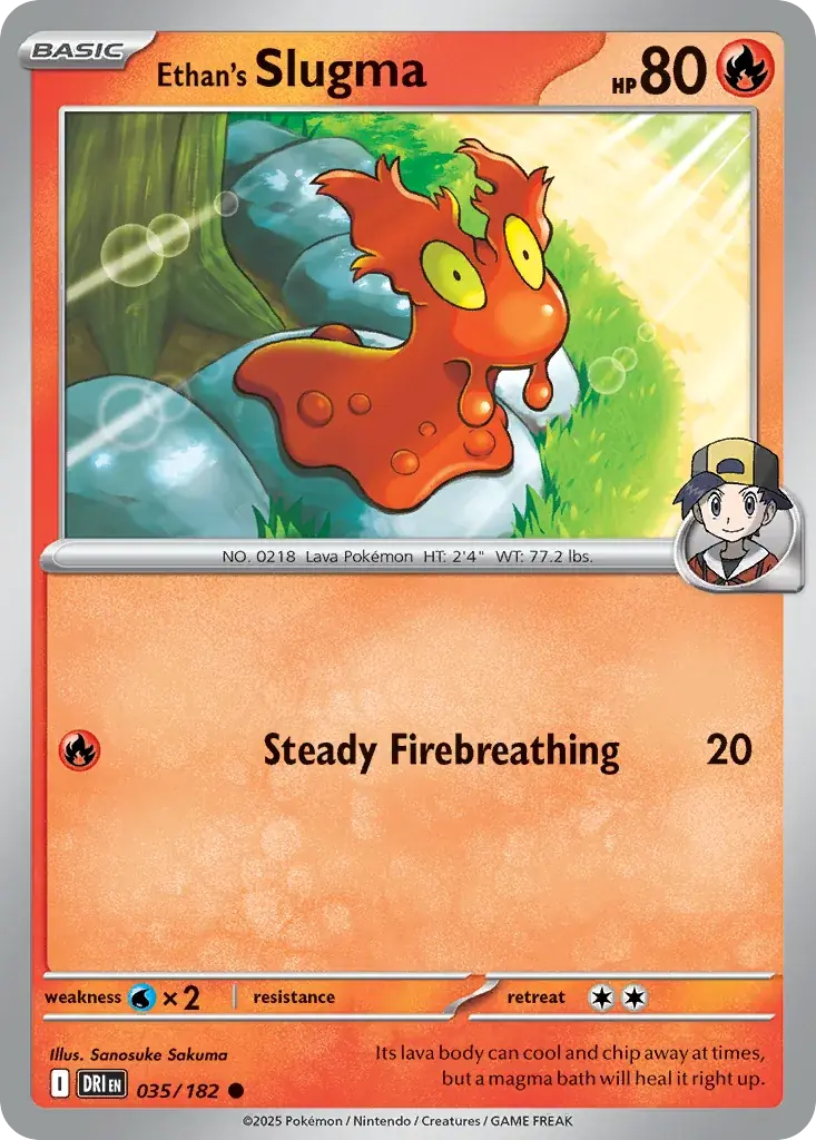 Ethan's Slugma Destined Rivals Pokemon card