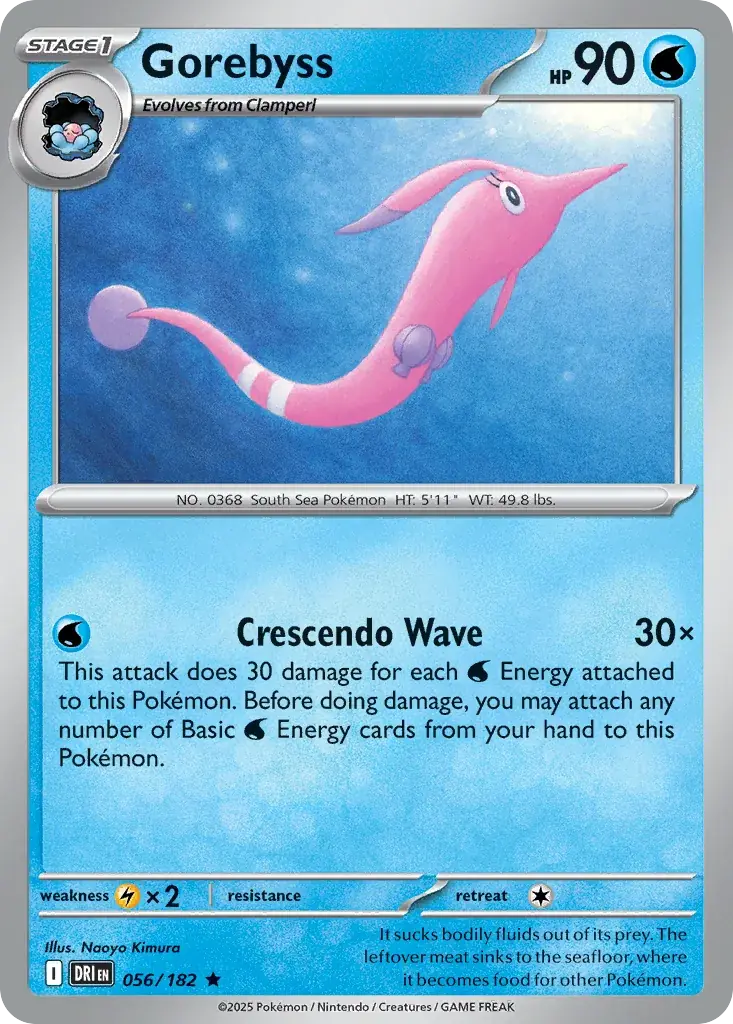 Gorebyss Destined Rivals Pokemon card