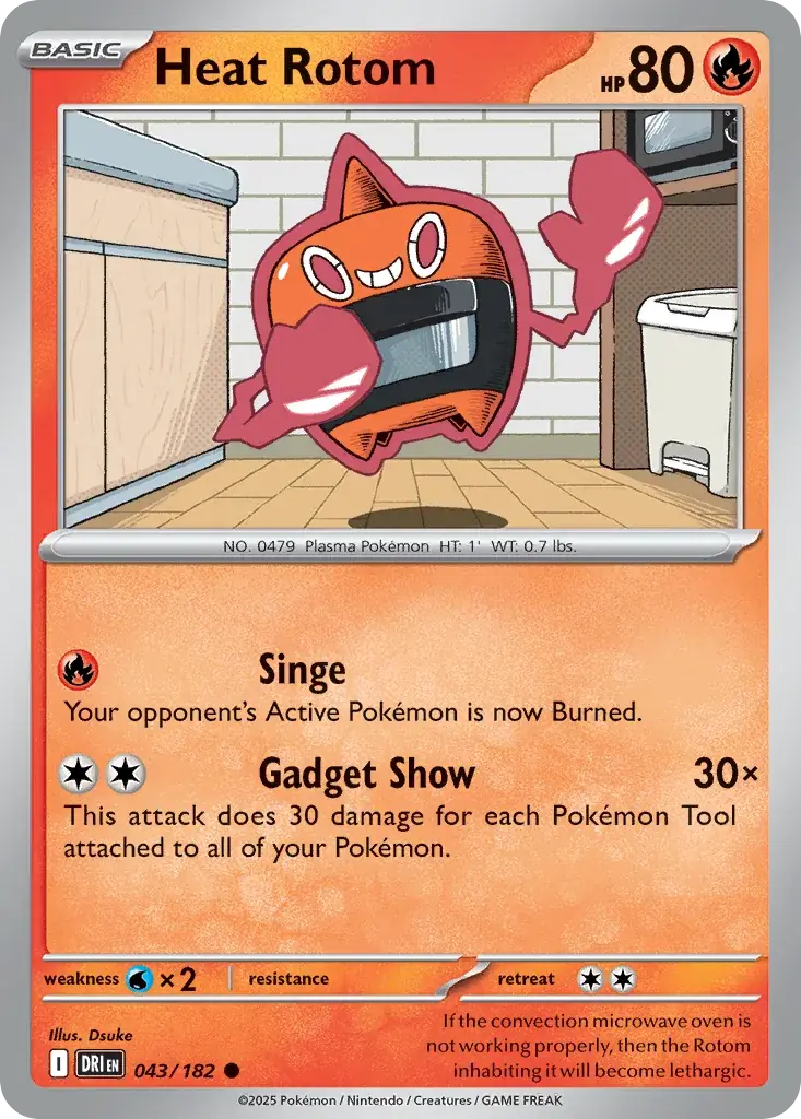 Heat Rotom Destined Rivals Pokemon card
