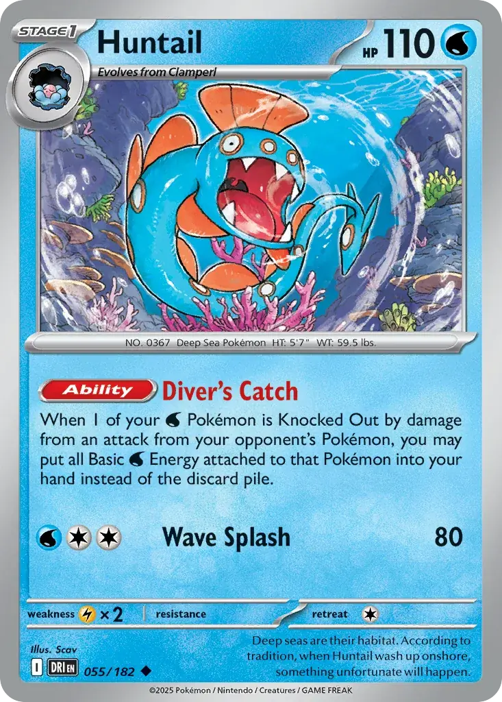 Huntail Destined Rivals Pokemon card