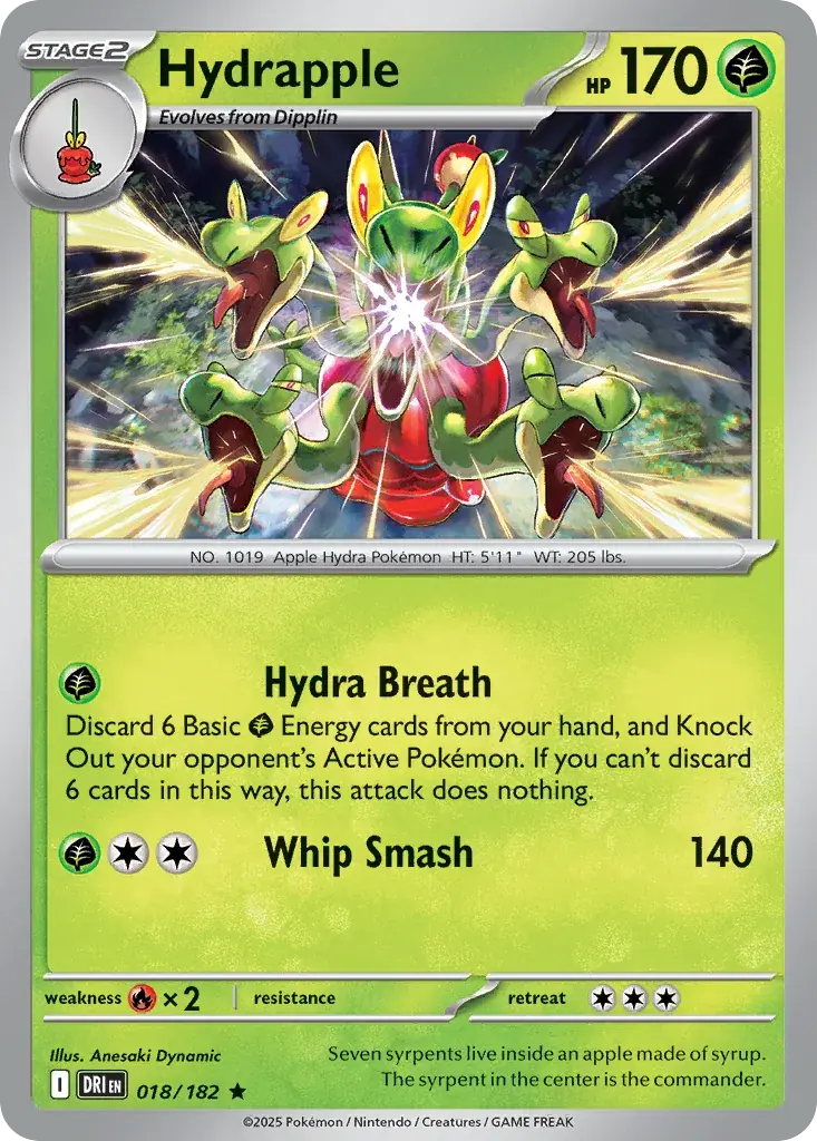 Hydrapple Destined Rivals Pokemon card