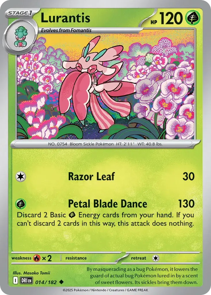 Lurantis Destined Rivals Pokemon card