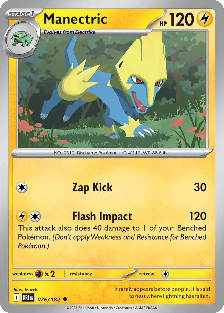 Manectric Destined Rivals Pokemon card